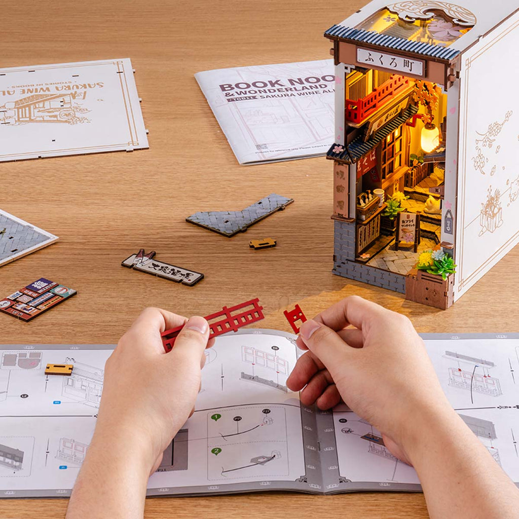 Sakura Wine Alley | Book Nook DIY