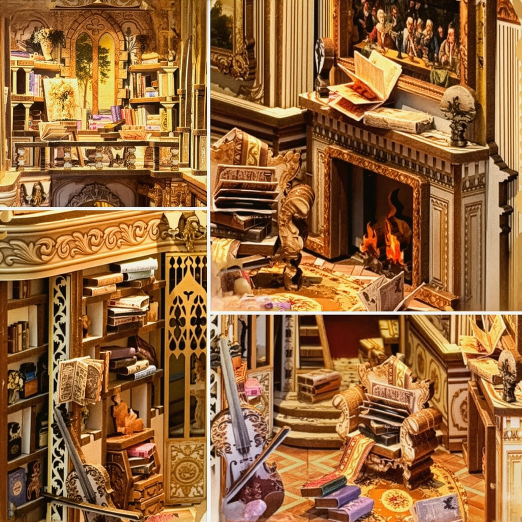 Baroque Dream Library | Book Nook DIY