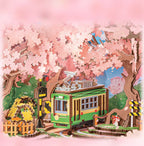 Cherry Blossom Train Music Box | 3D Puzzle
