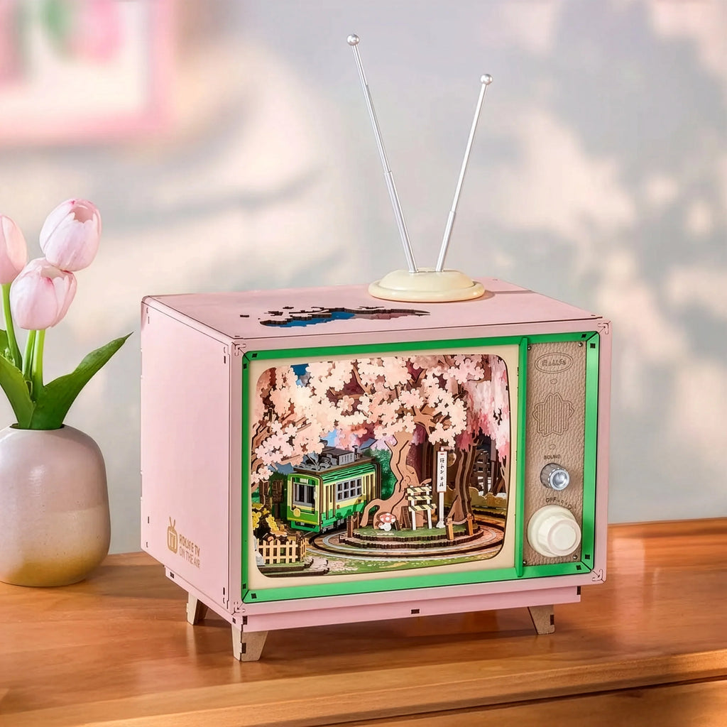Cherry Blossom Train Music Box | 3D Puzzle