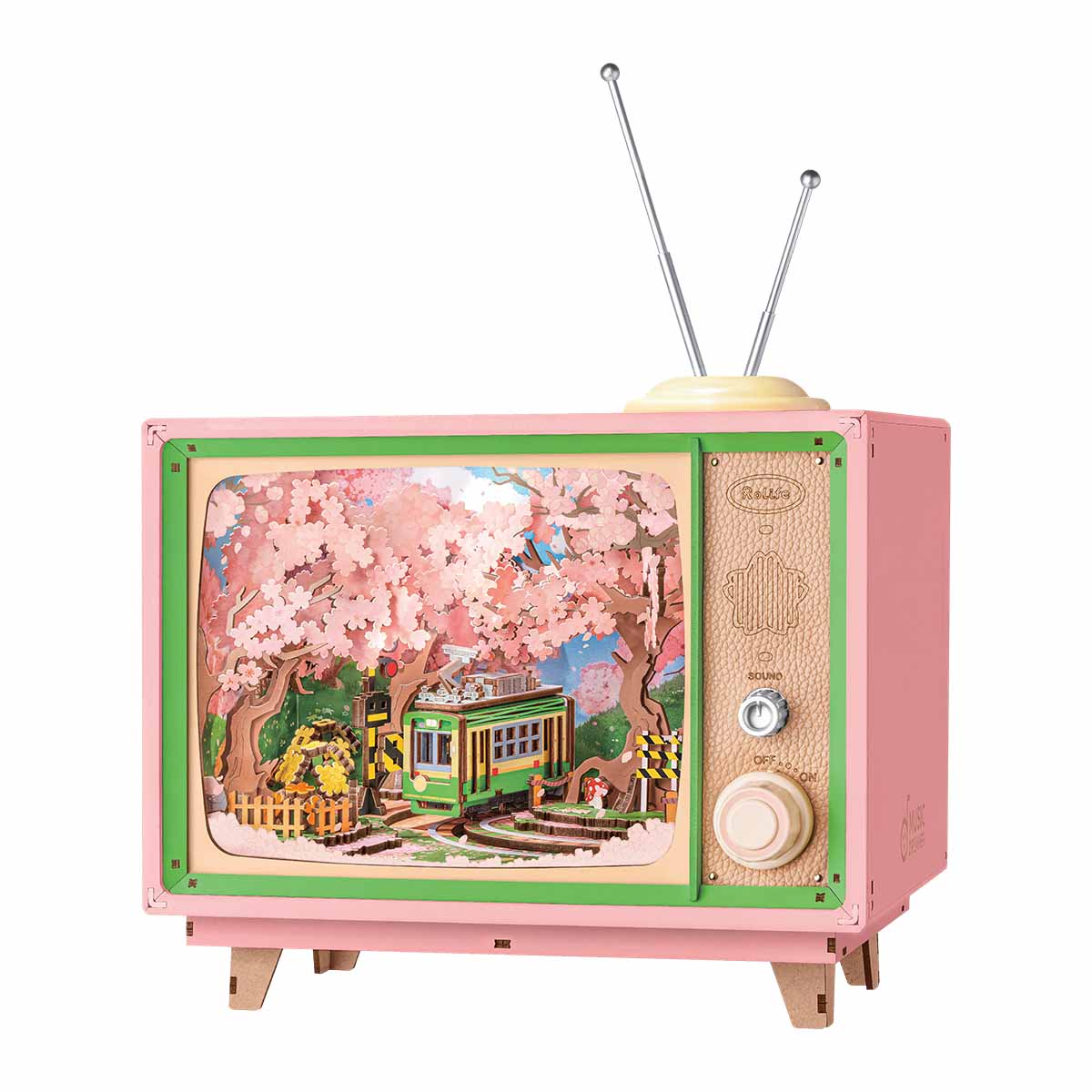 Cherry Blossom Train Music Box | 3D Puzzle