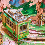 Cherry Blossom Train Music Box | 3D Puzzle