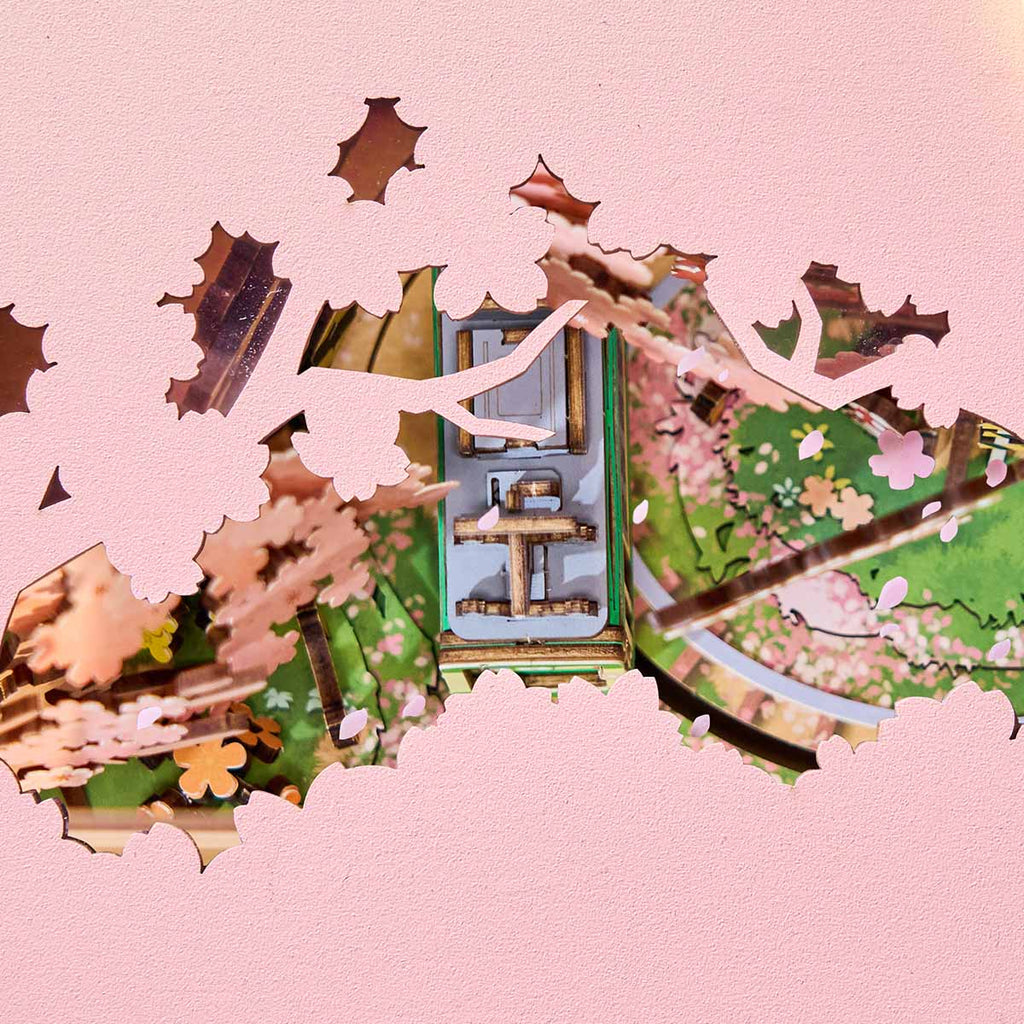 Cherry Blossom Train Music Box | 3D Puzzle