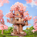 Cherry Blossom Treehouse | 3D Puzzle