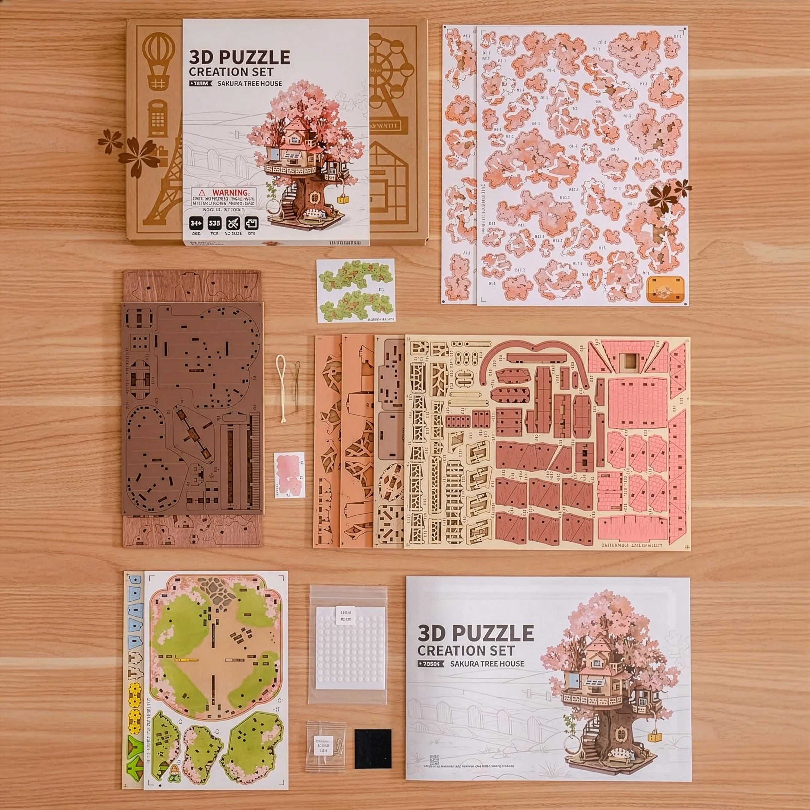 Cherry Blossom Treehouse | 3D Puzzle