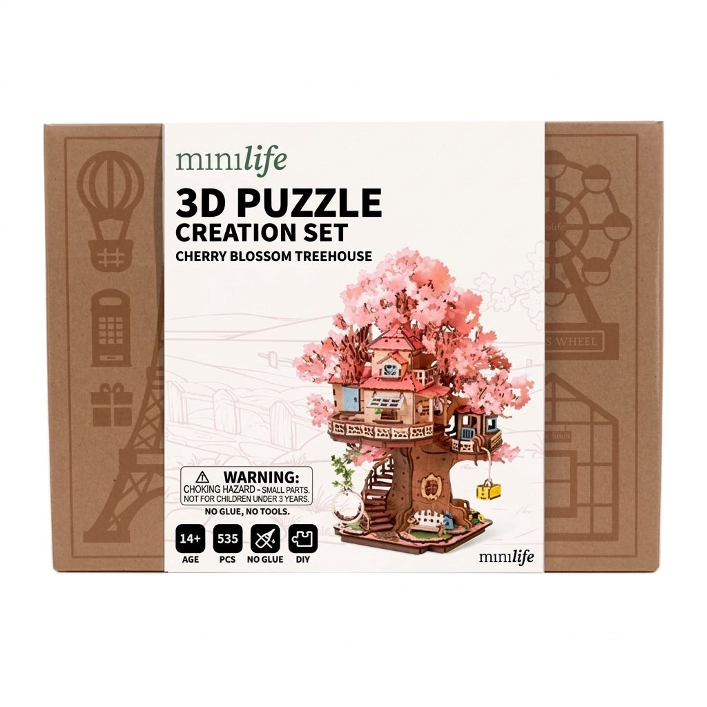 Cherry Blossom Treehouse | 3D Puzzle