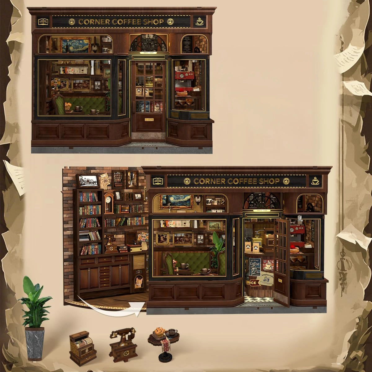 Corner Cafe | Miniature House DIY