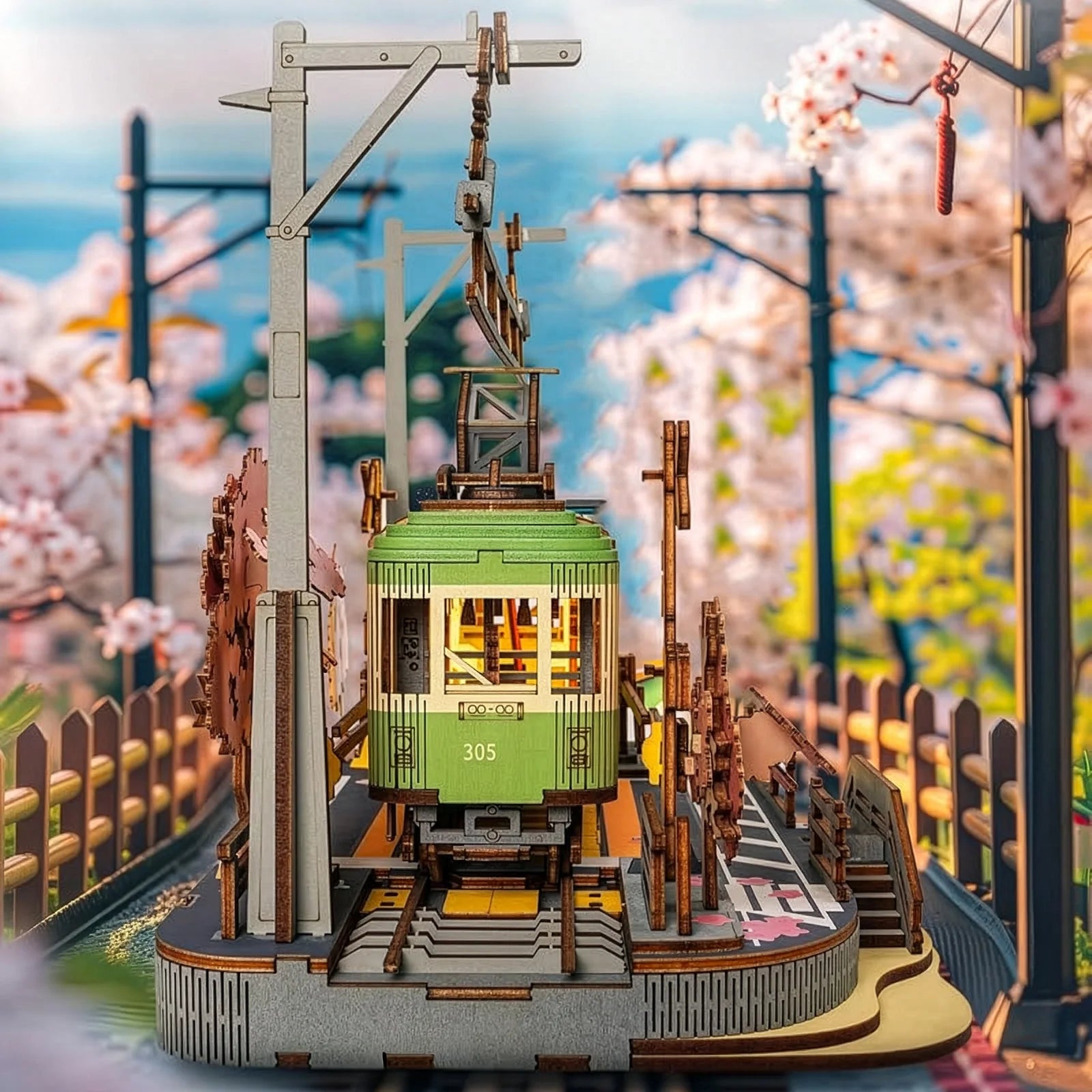 Cherry Blossom Journey Station | 3D Puzzle