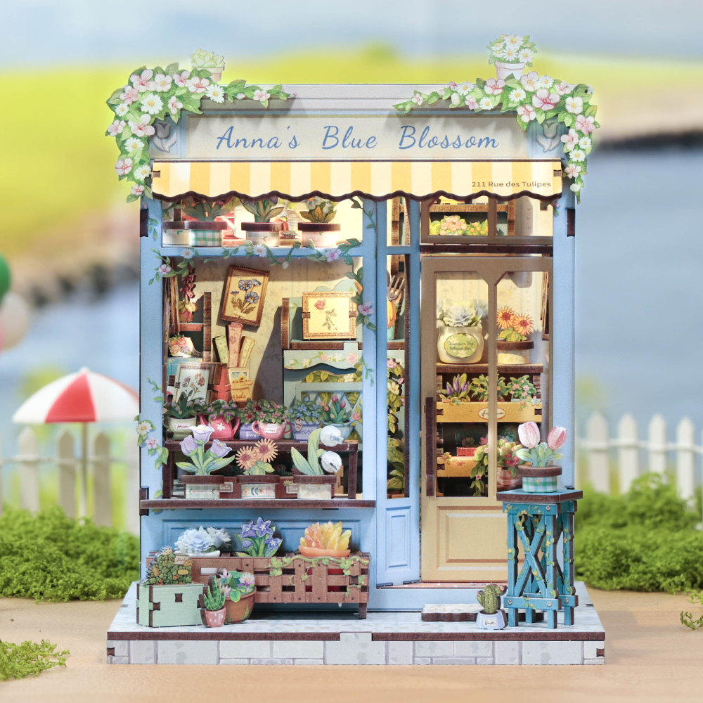 Anna’s Blue Flower Shop | Miniature House DIY