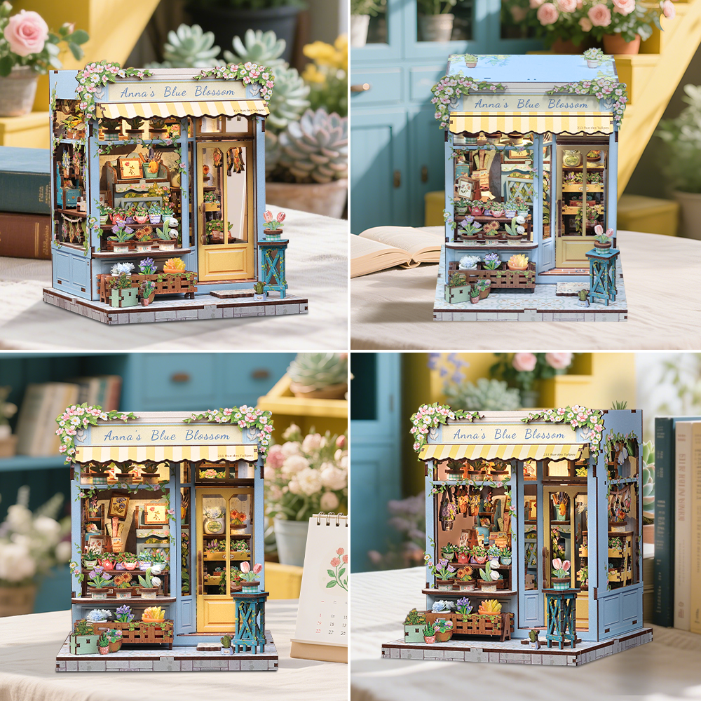 Anna’s Blue Flower Shop | Miniature House DIY