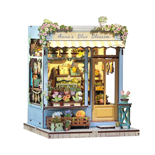 Anna’s Blue Flower Shop | Miniature House DIY