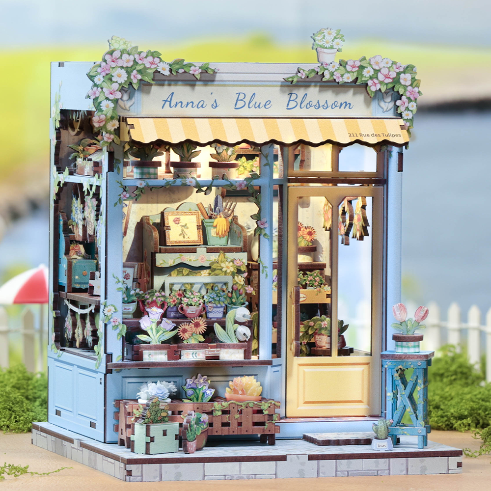 Anna’s Blue Flower Shop | Miniature House DIY