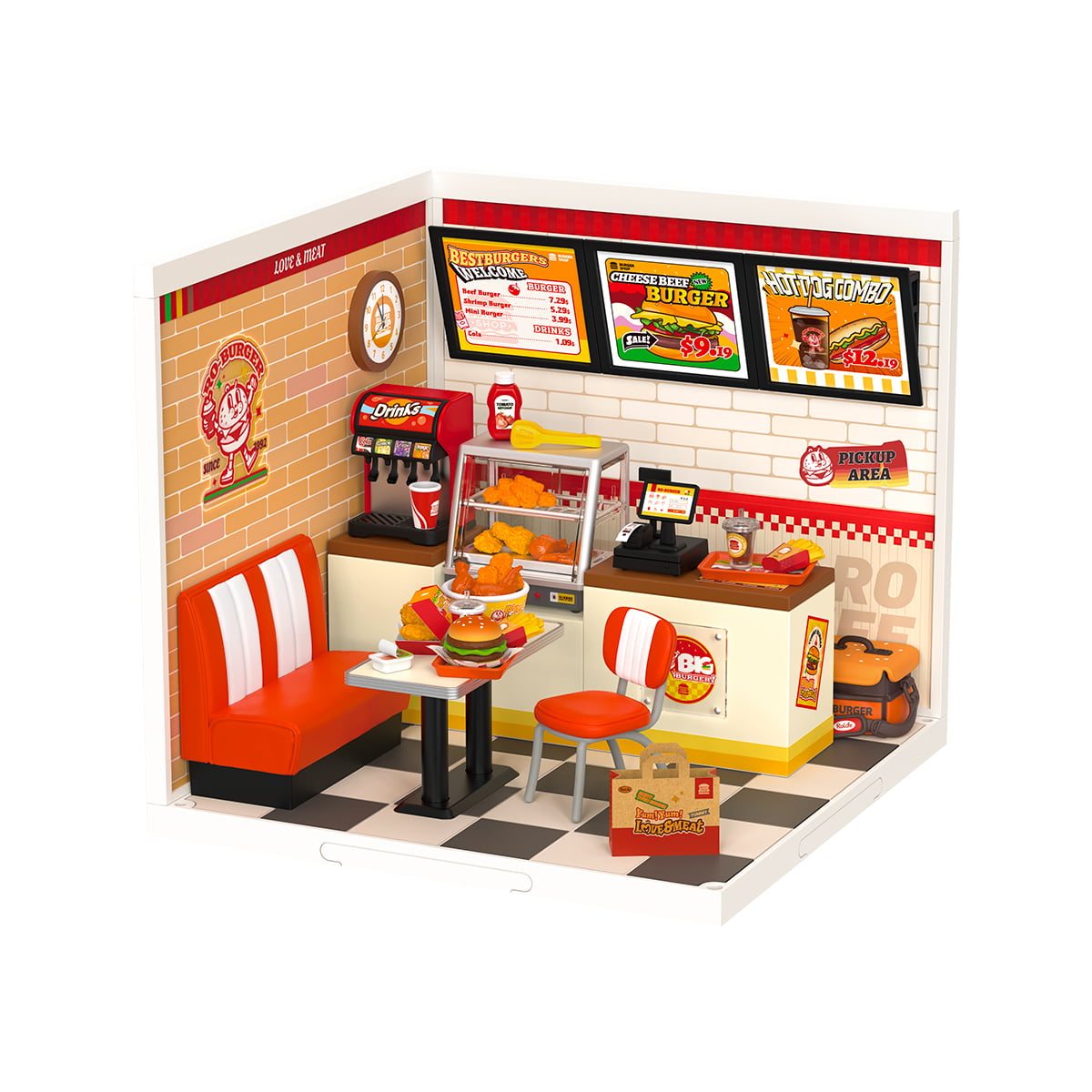 Yum Yum Burgers Diner | Miniature House DIY