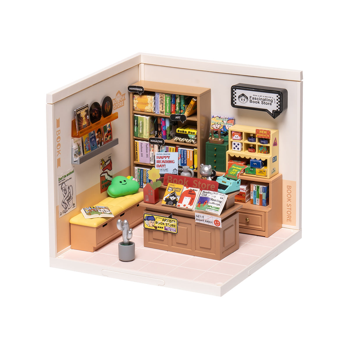 Modern Bookstore | Miniature House DIY