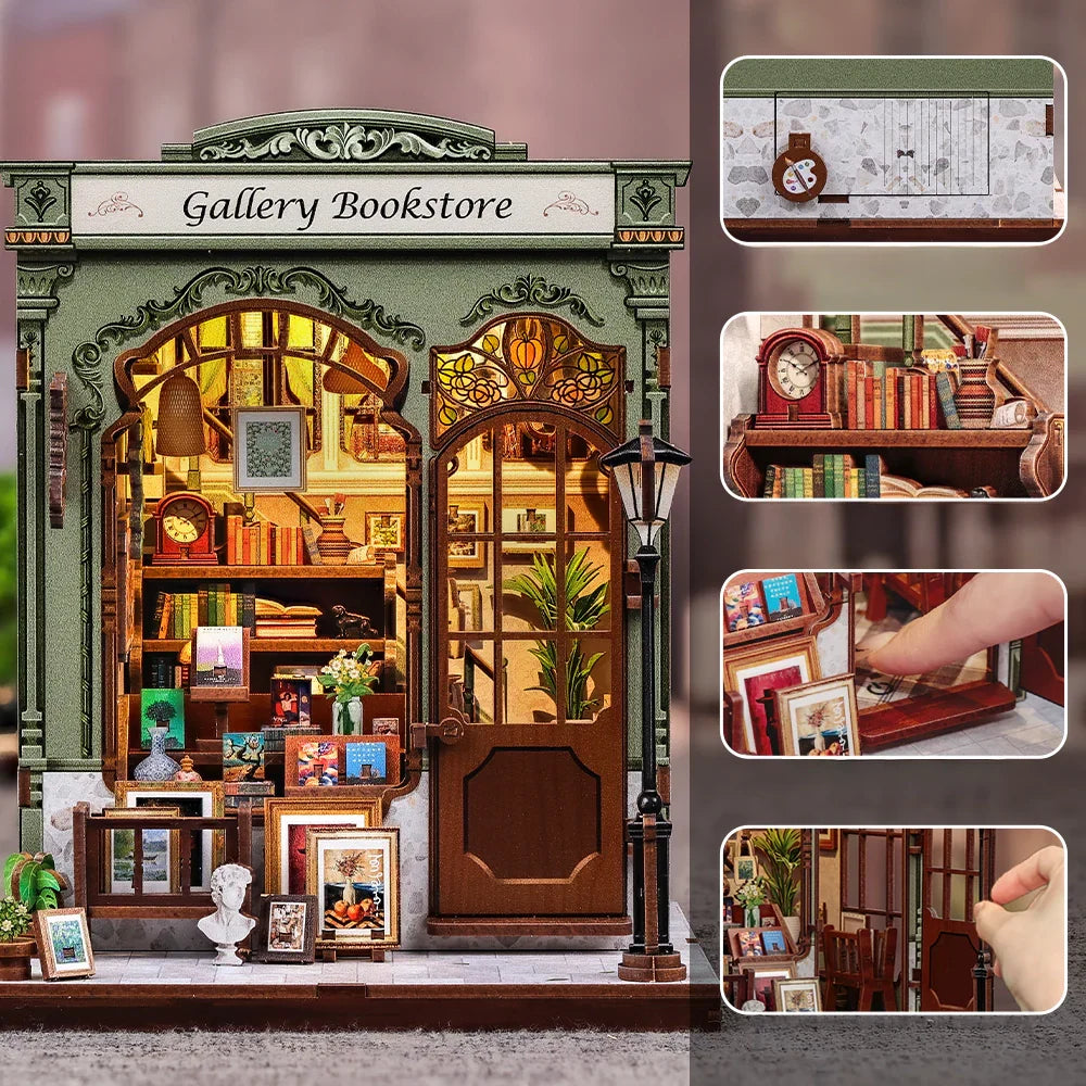 Bookstore & Art Gallery | Miniature House DIY