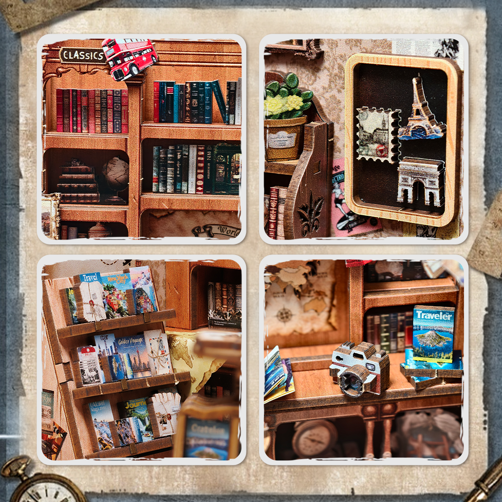 Traveler’s Journey Bookstore | Miniature House DIY