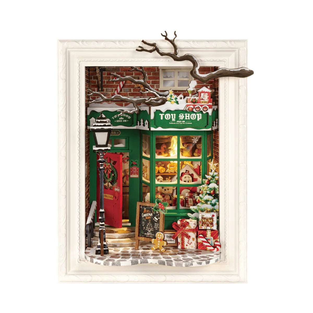 Santa’s Toy Shop Frame | Enchanted Christmas | 3D Puzzle