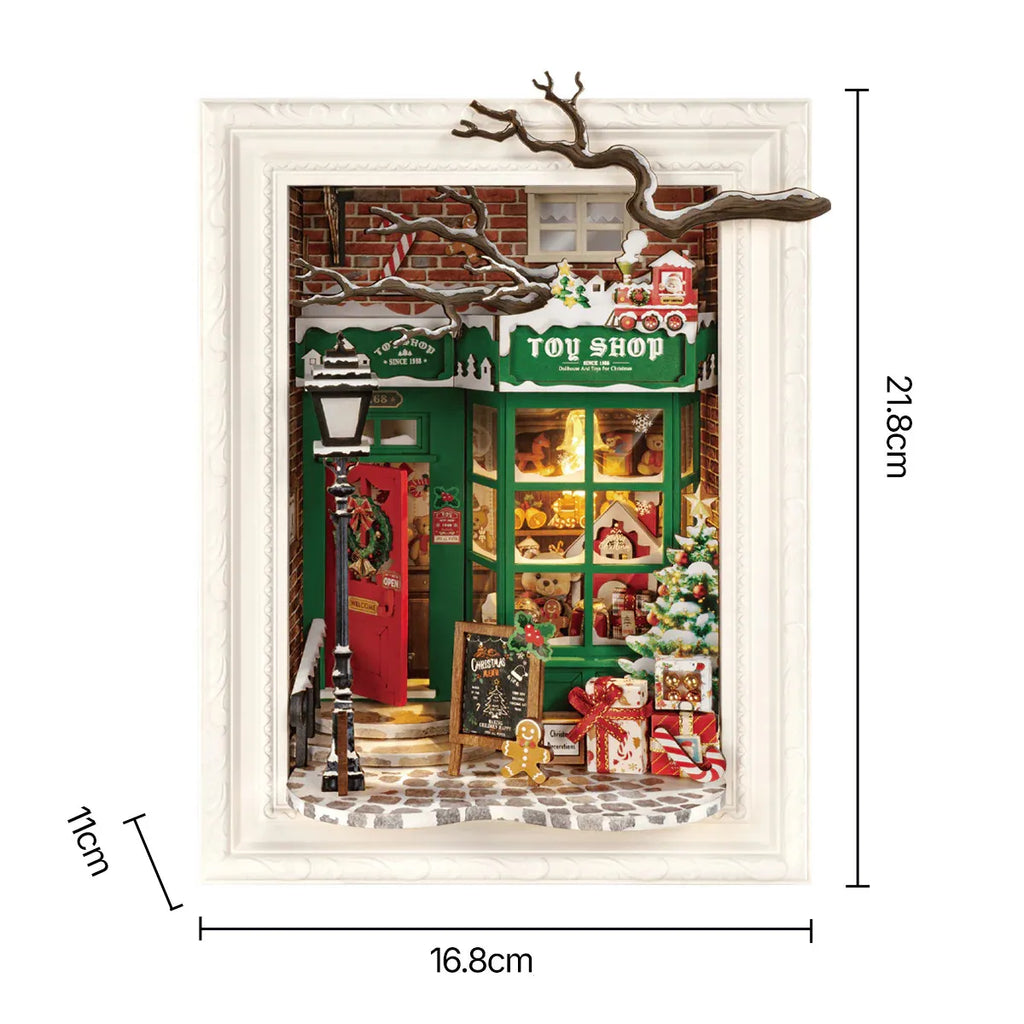 Santa’s Toy Shop Frame | Enchanted Christmas | 3D Puzzle