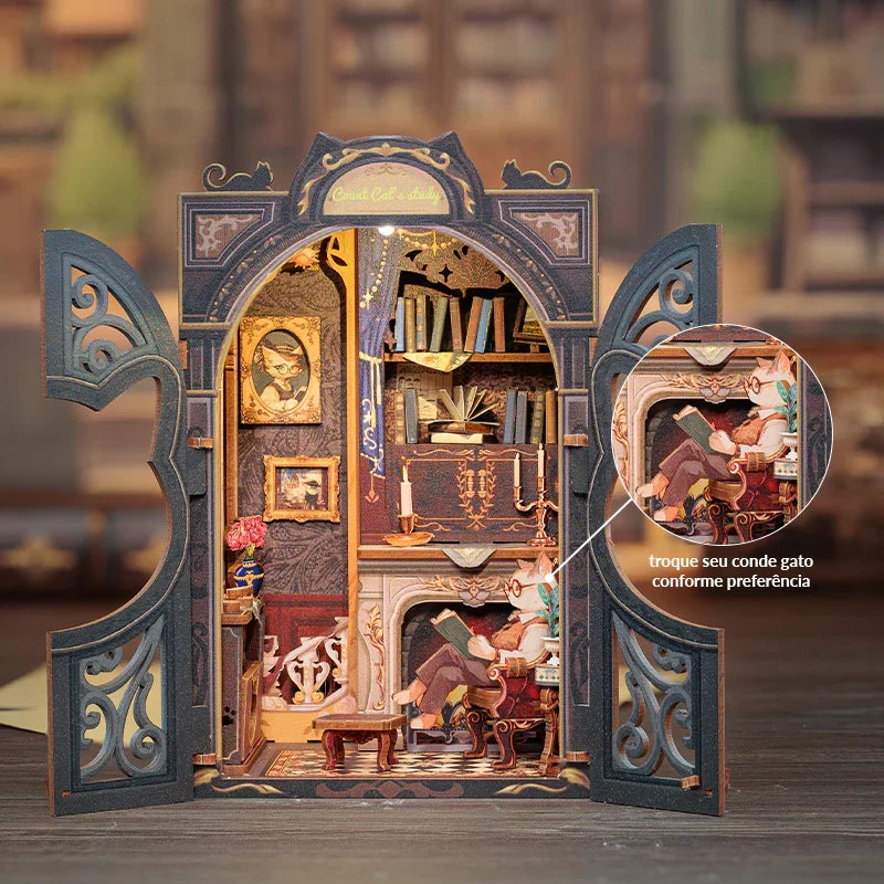 Count Cat’s Study Room | Book Nook DIY