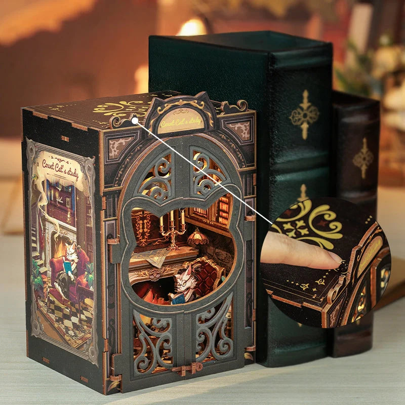 Count Cat’s Study Room | Book Nook DIY