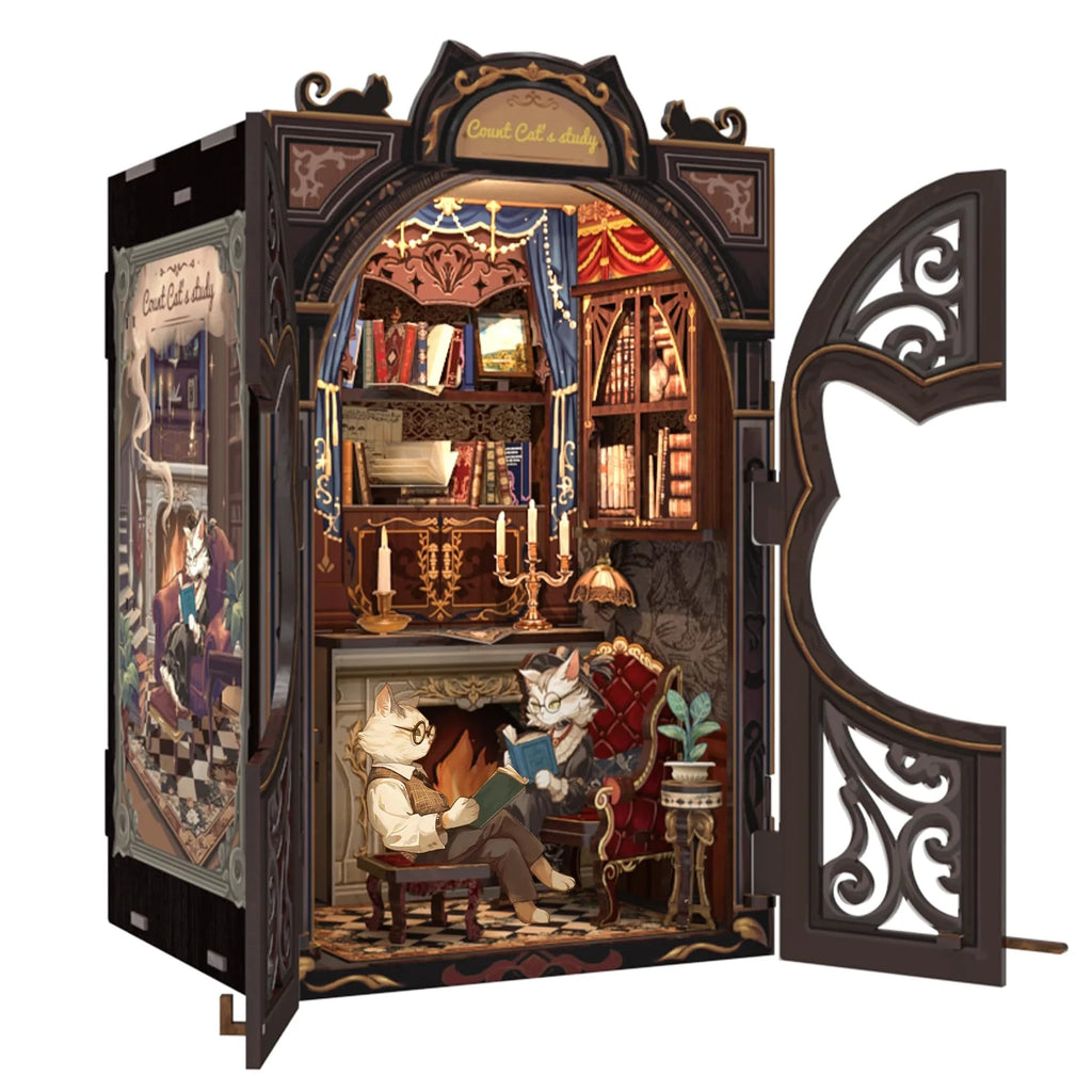 Count Cat’s Study Room | Book Nook DIY