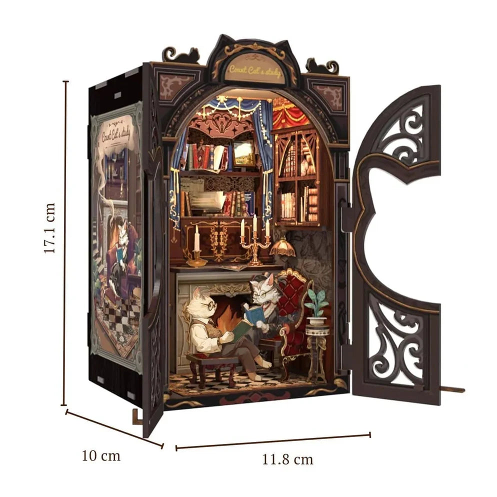 Count Cat’s Study Room | Book Nook DIY