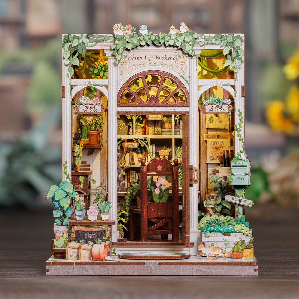 Green Life Bookstore | Miniature House DIY