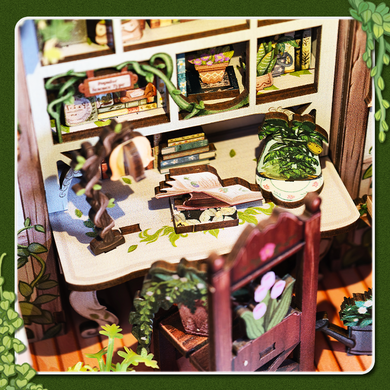 Green Life Bookstore | Miniature House DIY