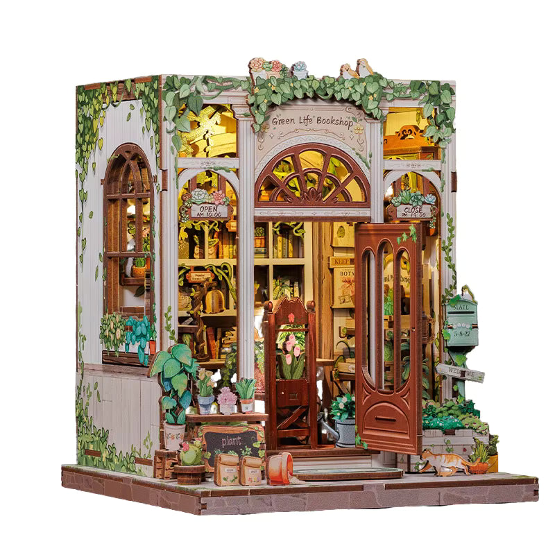 Green Life Bookstore | Miniature House DIY
