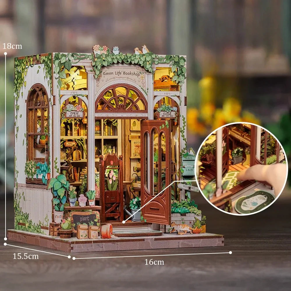 Green Life Bookstore | Miniature House DIY