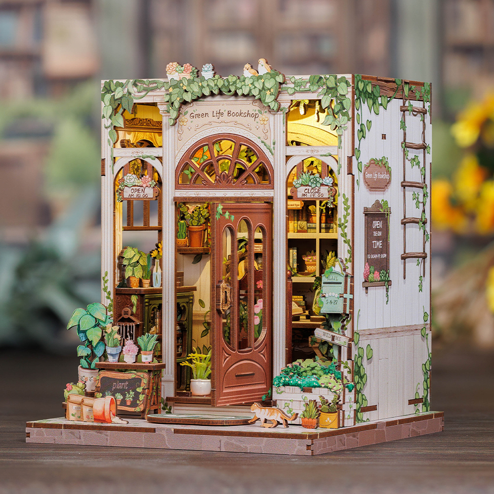 Green Life Bookstore | Miniature House DIY