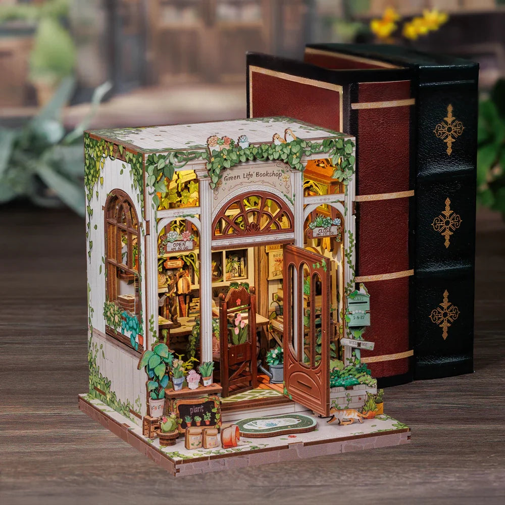 Green Life Bookstore | Miniature House DIY