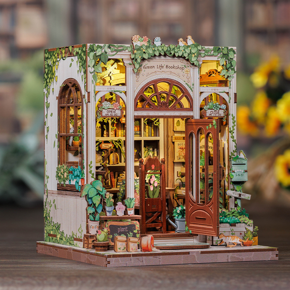 Green Life Bookstore | Miniature House DIY