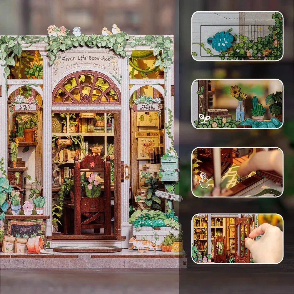 Green Life Bookstore | Miniature House DIY