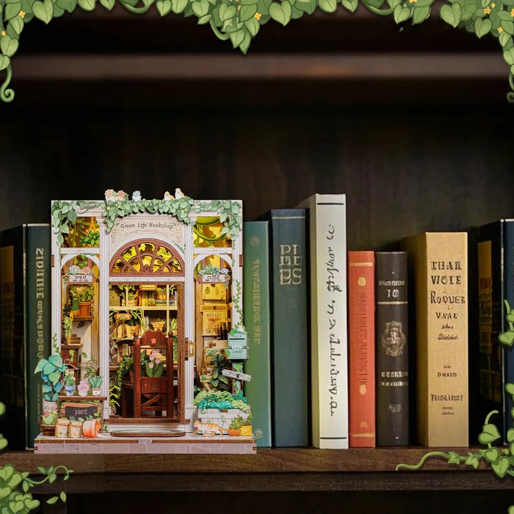 Green Life Bookstore | Miniature House DIY